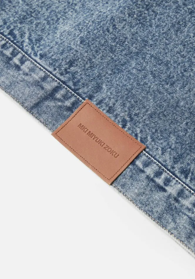 Shop MKI 16OZ DENIM RIDER JACKET Bleach Wash MKI MIYUKI ZOKU Outerwear Shop MKI 16OZ DENIM RIDER JACKET Bleach Wash MKI MIYUKI ZOKU Outerwear