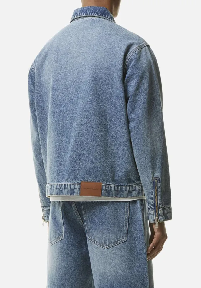 Shop MKI 16OZ DENIM RIDER JACKET Bleach Wash MKI MIYUKI ZOKU Outerwear Shop MKI 16OZ DENIM RIDER JACKET Bleach Wash MKI MIYUKI ZOKU Outerwear