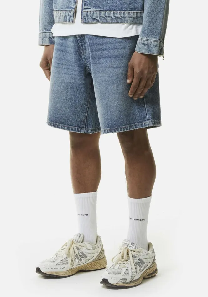 Shop MKI 16OZ DENIM SHORTS Bleach Wash MKI MIYUKI ZOKU Shorts Shop MKI 16OZ DENIM SHORTS Bleach Wash MKI MIYUKI ZOKU Shorts