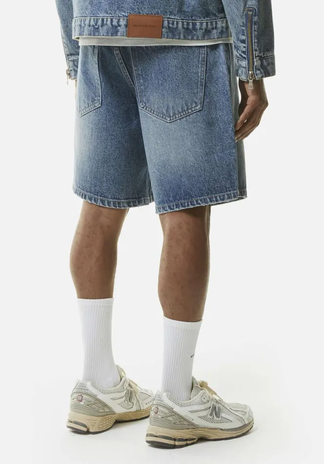 Shop MKI 16OZ DENIM SHORTS Bleach Wash MKI MIYUKI ZOKU Shorts Shop MKI 16OZ DENIM SHORTS Bleach Wash MKI MIYUKI ZOKU Shorts