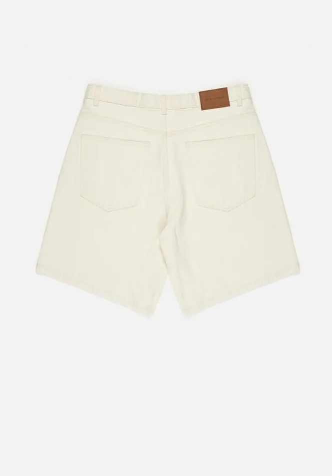 Shop MKI 16OZ DENIM SHORTS Off White MKI MIYUKI ZOKU Shorts Shop MKI 16OZ DENIM SHORTS Off White MKI MIYUKI ZOKU Shorts