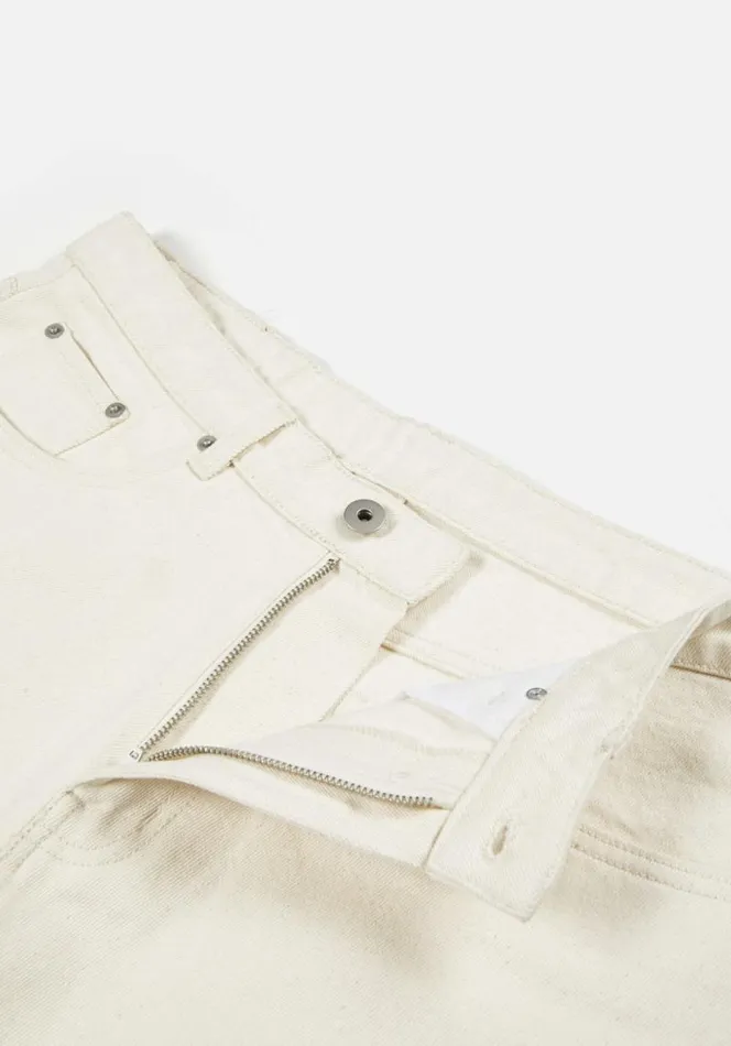 Shop MKI 16OZ DENIM SHORTS Off White MKI MIYUKI ZOKU Shorts Shop MKI 16OZ DENIM SHORTS Off White MKI MIYUKI ZOKU Shorts