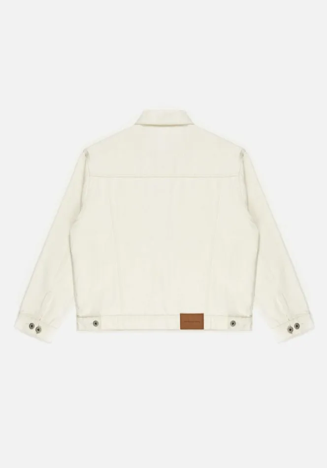 Shop MKI 16OZ DENIM TRUCKER JACKET Off White MKI MIYUKI ZOKU Outerwear Shop MKI 16OZ DENIM TRUCKER JACKET Off White MKI MIYUKI ZOKU Outerwear
