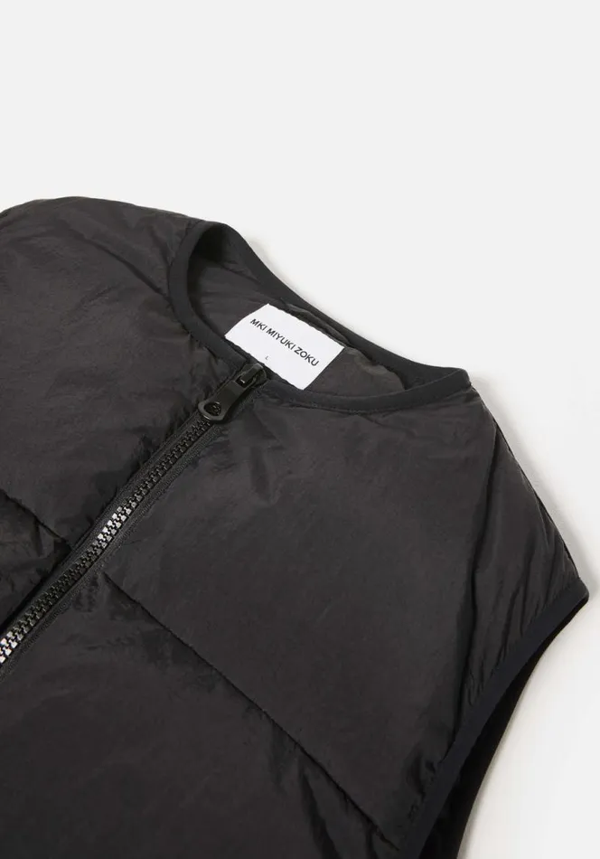 Shop MKI BUBBLE VEST Black MKI MIYUKI ZOKU Outerwear