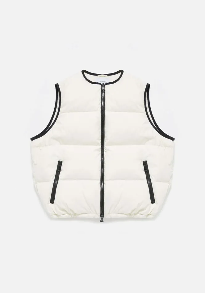 Shop MKI BUBBLE VEST Off White MKI MIYUKI ZOKU Outerwear