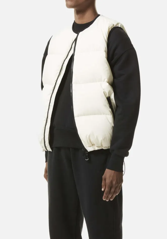 Shop MKI BUBBLE VEST Off White MKI MIYUKI ZOKU Outerwear