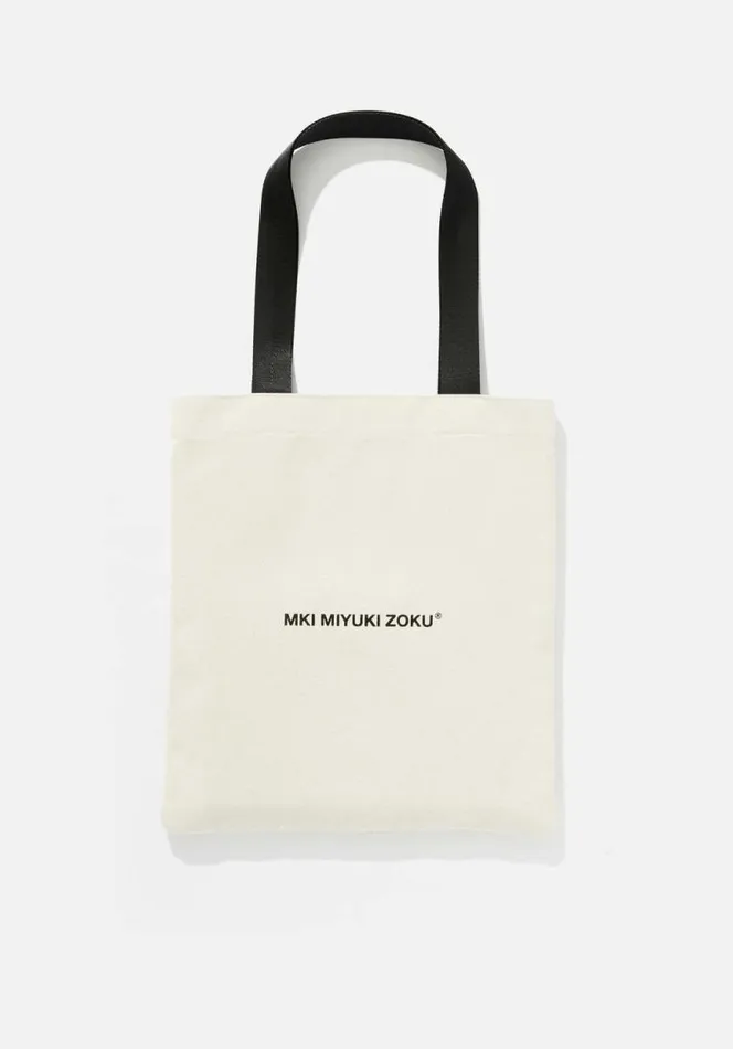 Shop MKI CANVAS EVERYDAY TOTE BAG Ecru MKI MIYUKI ZOKU Bags