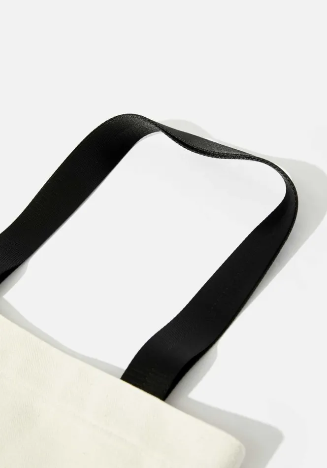 Shop MKI CANVAS EVERYDAY TOTE BAG Ecru MKI MIYUKI ZOKU Bags