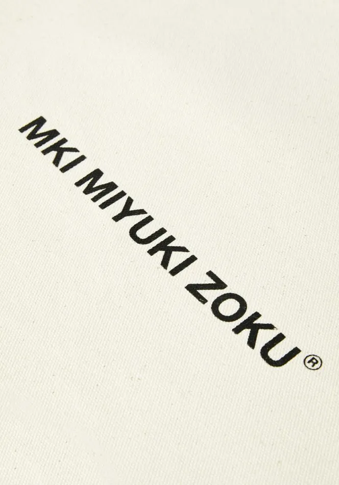 Shop MKI CANVAS WEEKEND TOTE BAG Ecru MKI MIYUKI ZOKU Bags