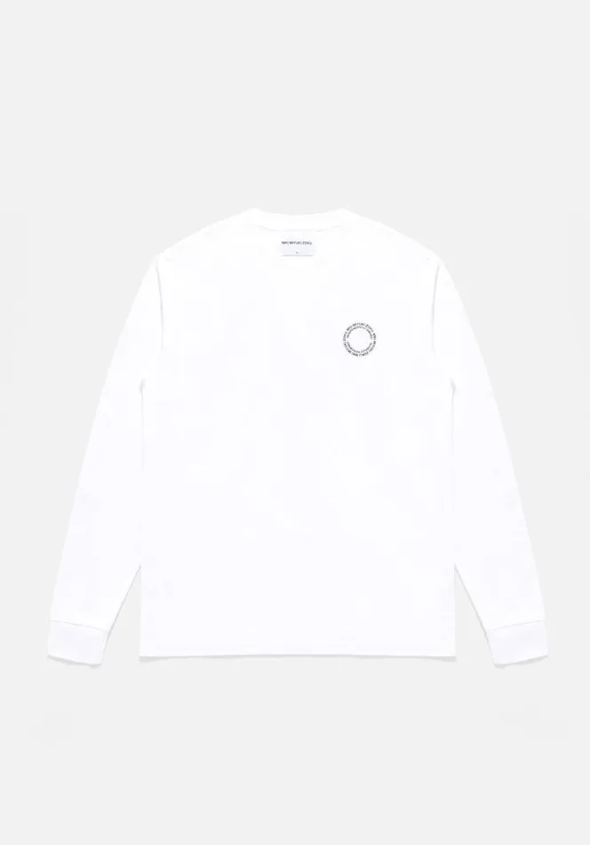Shop MKI CIRCLE LONGSLEEVE White MKI MIYUKI ZOKU TShirts