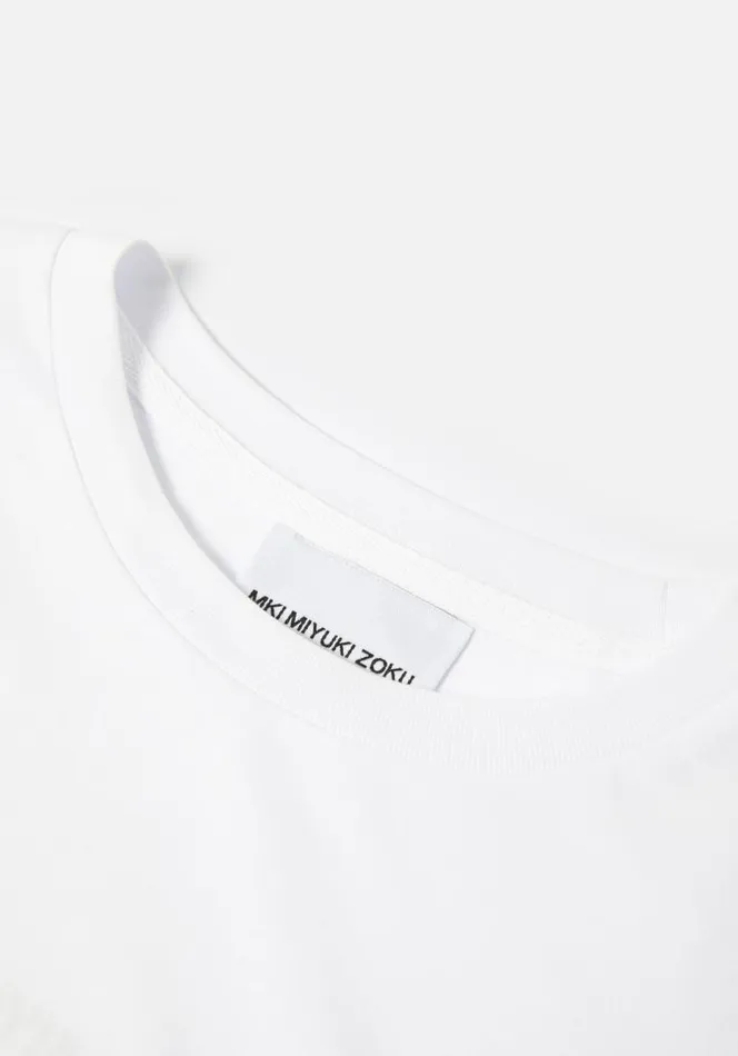 Shop MKI CIRCLE LONGSLEEVE White MKI MIYUKI ZOKU TShirts