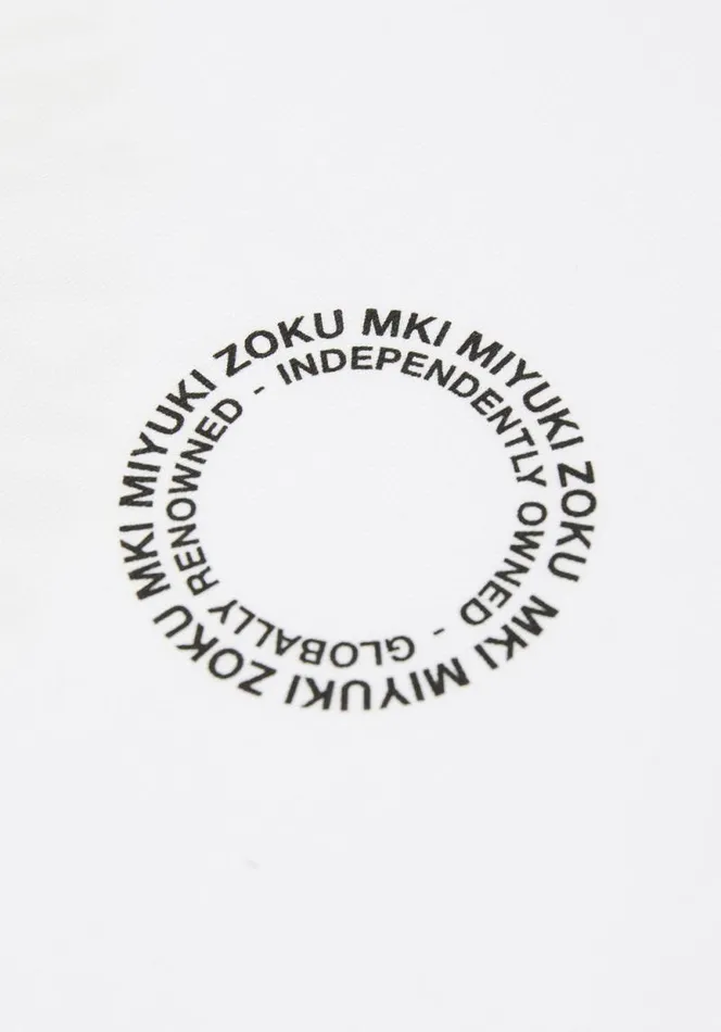 Shop MKI CIRCLE LONGSLEEVE White MKI MIYUKI ZOKU TShirts