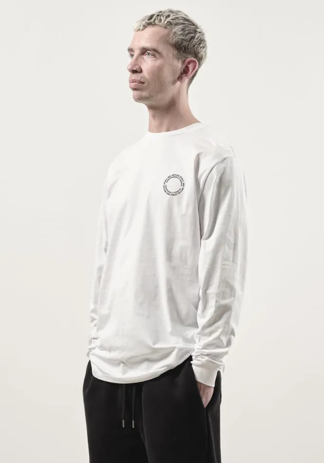 Shop MKI CIRCLE LONGSLEEVE White MKI MIYUKI ZOKU TShirts