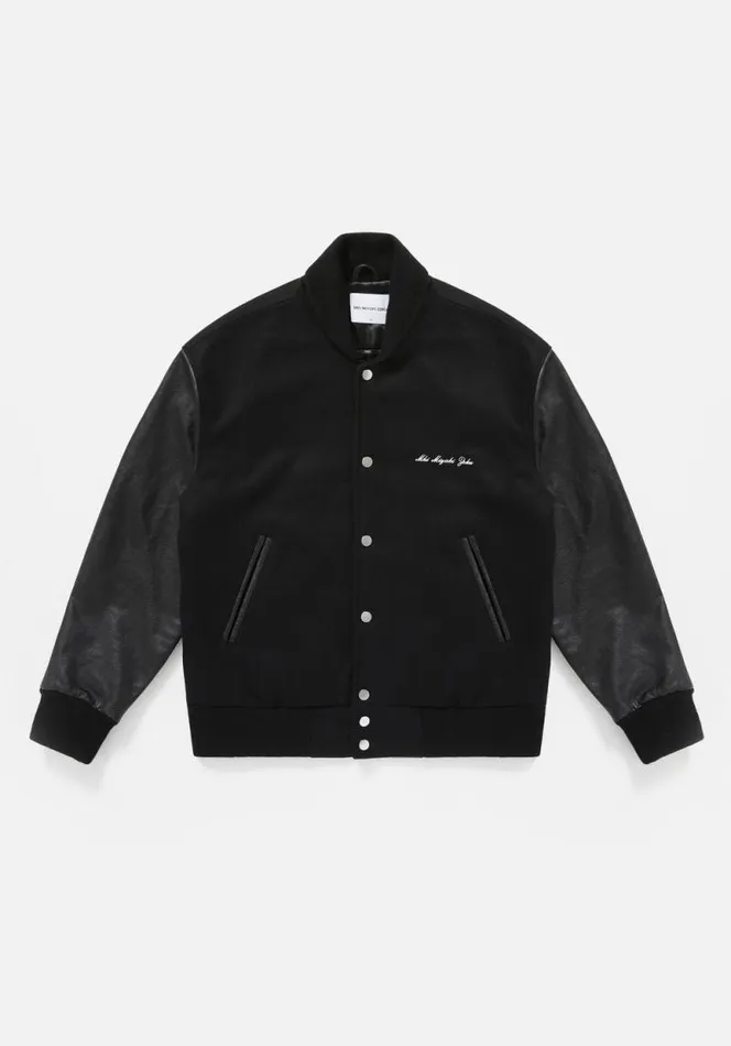Shop MKI COLLEGE VARSITY JACKET Black MKI MIYUKI ZOKU Outerwear
