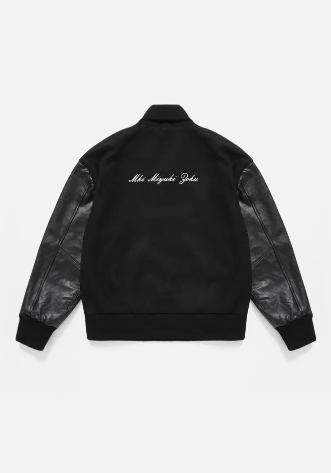 Shop MKI COLLEGE VARSITY JACKET Black MKI MIYUKI ZOKU Outerwear