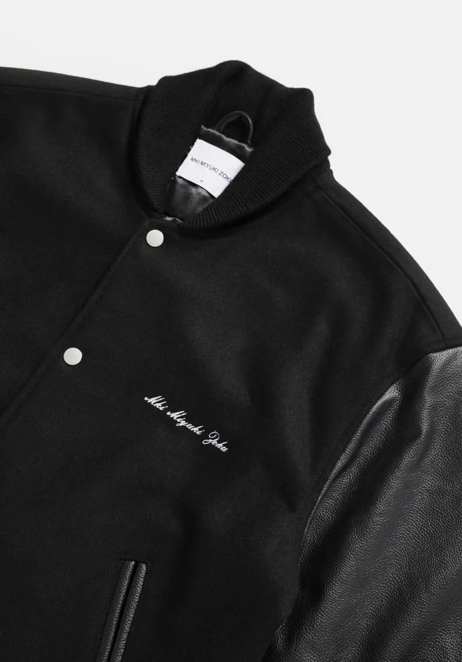 Shop MKI COLLEGE VARSITY JACKET Black MKI MIYUKI ZOKU Outerwear