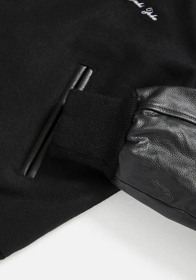 Shop MKI COLLEGE VARSITY JACKET Black MKI MIYUKI ZOKU Outerwear