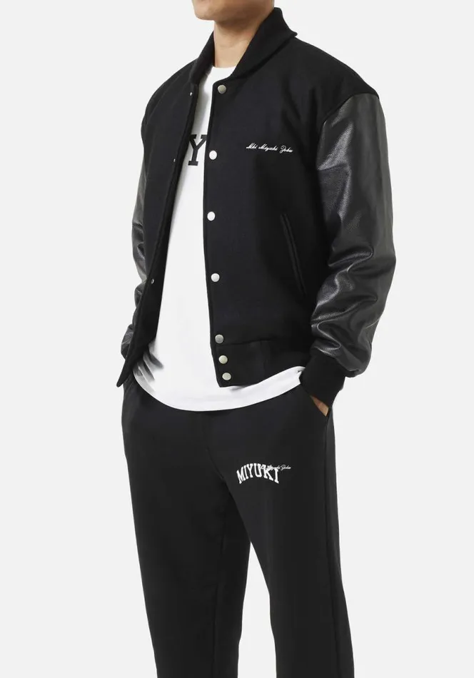Shop MKI COLLEGE VARSITY JACKET Black MKI MIYUKI ZOKU Outerwear