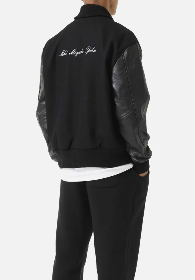 Shop MKI COLLEGE VARSITY JACKET Black MKI MIYUKI ZOKU Outerwear