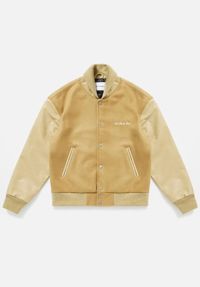 Shop MKI COLLEGE VARSITY JACKET Camel MKI MIYUKI ZOKU Outerwear