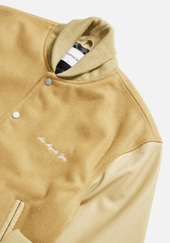 Shop MKI COLLEGE VARSITY JACKET Camel MKI MIYUKI ZOKU Outerwear