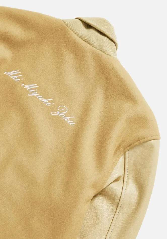 Shop MKI COLLEGE VARSITY JACKET Camel MKI MIYUKI ZOKU Outerwear