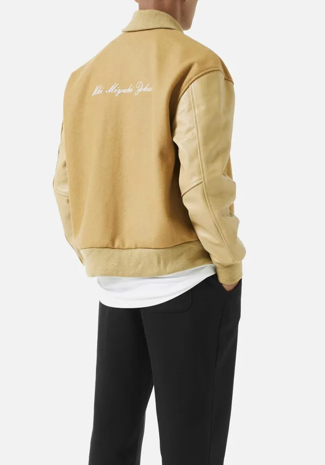 Shop MKI COLLEGE VARSITY JACKET Camel MKI MIYUKI ZOKU Outerwear