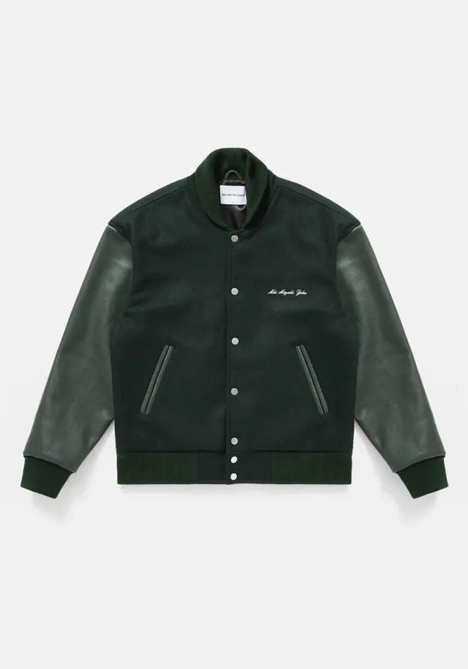 Shop MKI COLLEGE VARSITY JACKET Green MKI MIYUKI ZOKU Outerwear