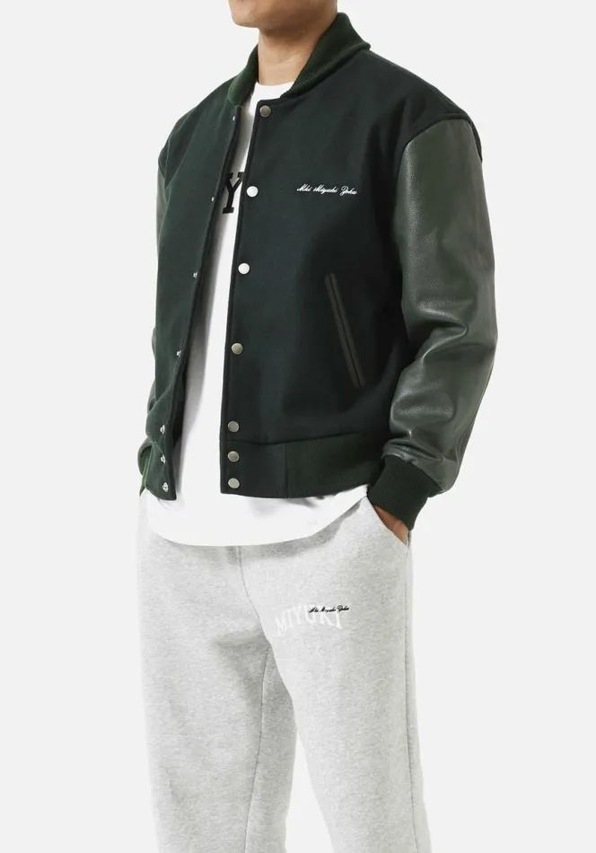 Shop MKI COLLEGE VARSITY JACKET Green MKI MIYUKI ZOKU Outerwear