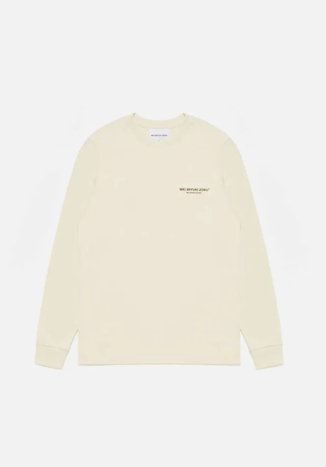 Shop MKI DESIGN STUDIO LONGSLEEVE Ecru MKI MIYUKI ZOKU TShirts