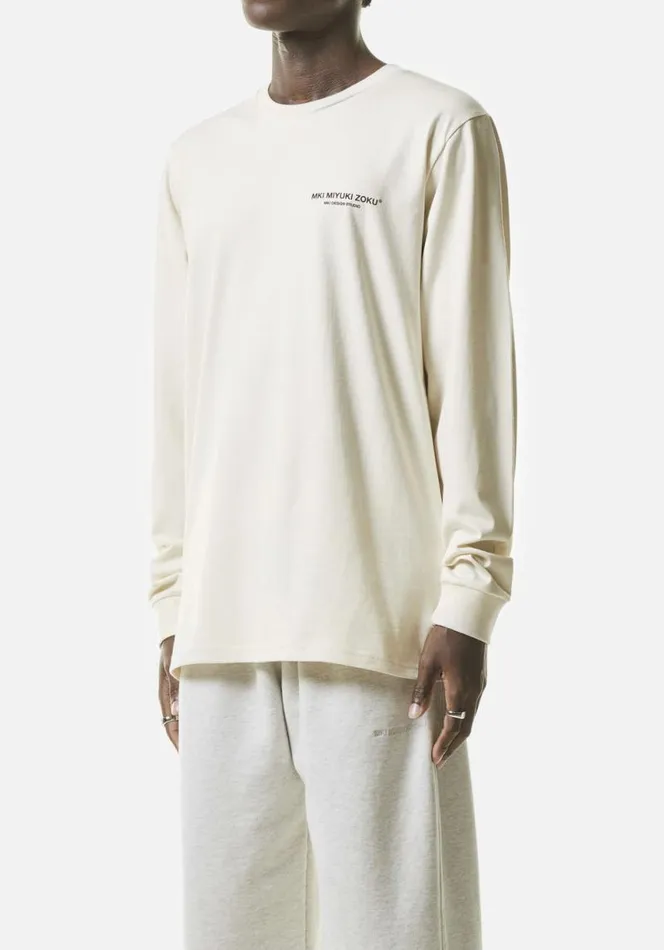 Shop MKI DESIGN STUDIO LONGSLEEVE Ecru MKI MIYUKI ZOKU TShirts