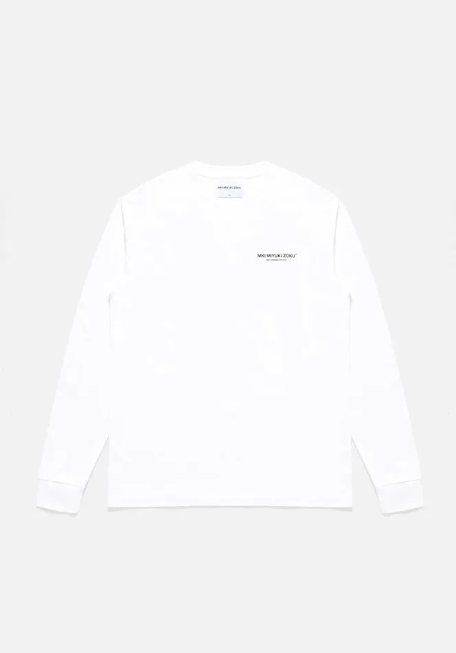Shop MKI DESIGN STUDIO LONGSLEEVE White MKI MIYUKI ZOKU TShirts