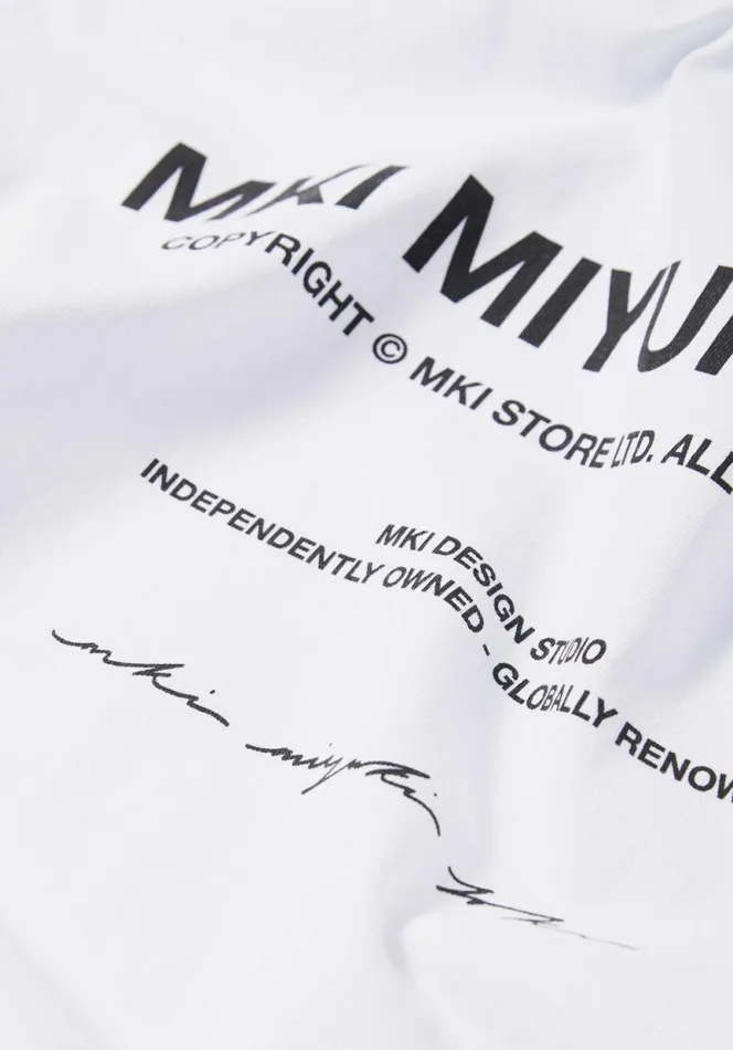 Shop MKI DESIGN STUDIO LONGSLEEVE White MKI MIYUKI ZOKU TShirts