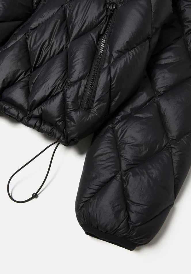 Shop MKI DIAMOND DOWN HOODED JACKET Black MKI MIYUKI ZOKU Outerwear