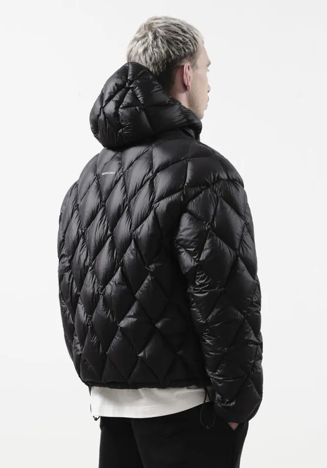 Shop MKI DIAMOND DOWN HOODED JACKET Black MKI MIYUKI ZOKU Outerwear