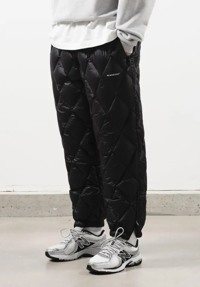 Shop MKI DIAMOND DOWN TRACK PANTS Black MKI MIYUKI ZOKU Trousers