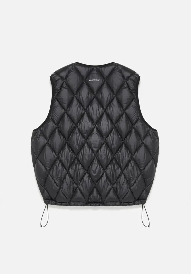 Shop MKI DIAMOND DOWN VEST Black MKI MIYUKI ZOKU Outerwear
