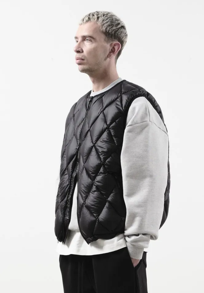 Shop MKI DIAMOND DOWN VEST Black MKI MIYUKI ZOKU Outerwear