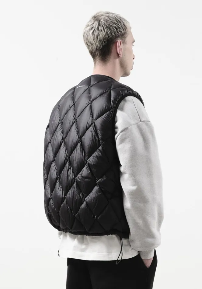 Shop MKI DIAMOND DOWN VEST Black MKI MIYUKI ZOKU Outerwear