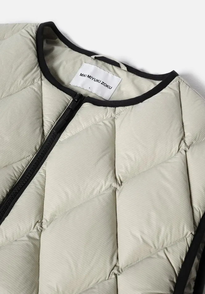 Shop MKI DIAMOND DOWN VEST Light Green MKI MIYUKI ZOKU Outerwear