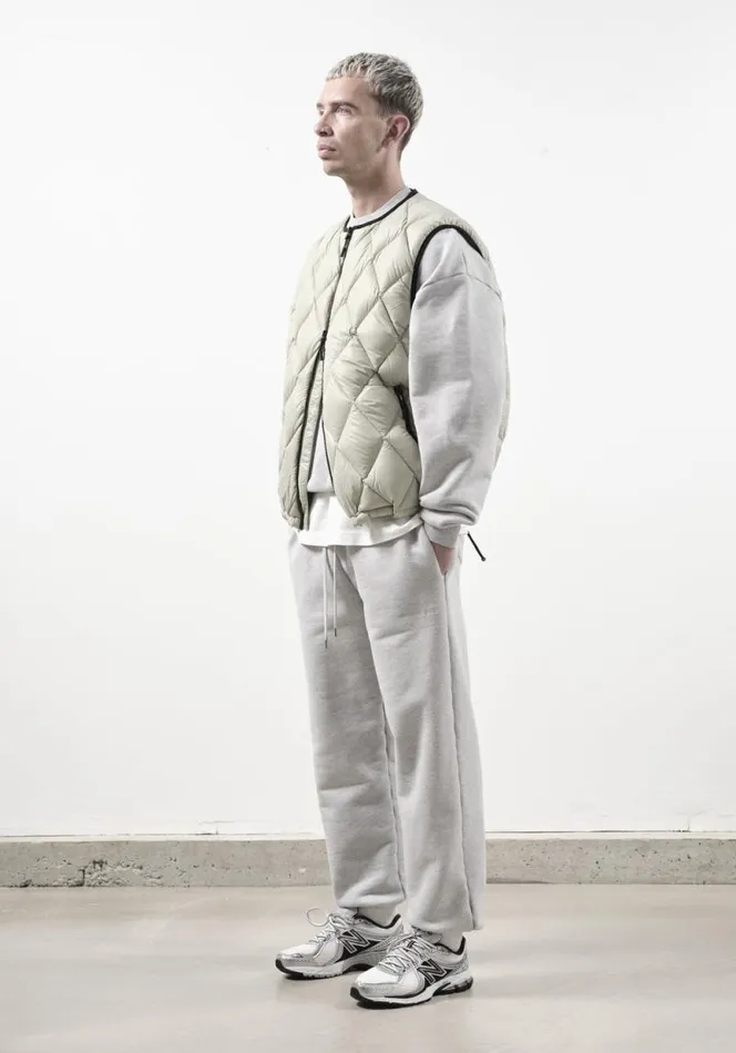 Shop MKI DIAMOND DOWN VEST Light Green MKI MIYUKI ZOKU Outerwear