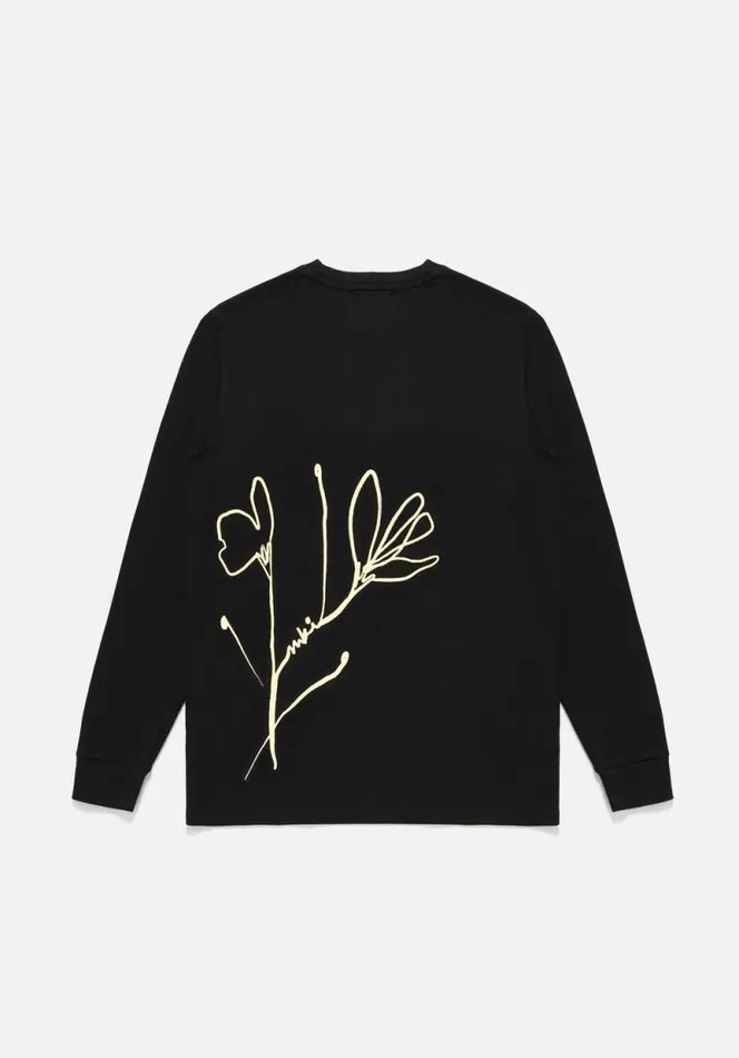 Shop MKI FLORAL LONGSLEEVE Black MKI MIYUKI ZOKU TShirts
