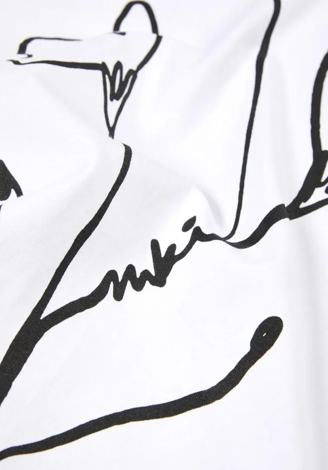Shop MKI FLORAL TSHIRT White MKI MIYUKI ZOKU TShirts