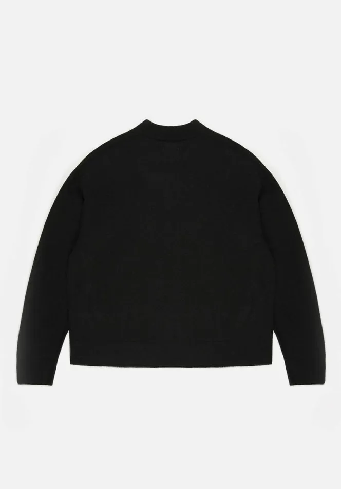 Shop MKI LIGHTWEIGHT MOHAIR KNIT CREWNECK Black MKI MIYUKI ZOKU Knitwear