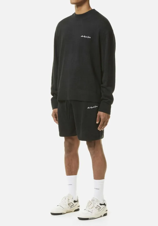 Shop MKI LIGHTWEIGHT MOHAIR KNIT CREWNECK Black MKI MIYUKI ZOKU Knitwear