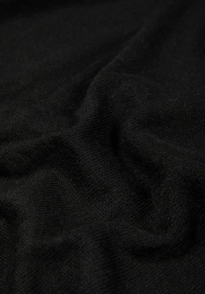 Shop MKI LIGHTWEIGHT MOHAIR KNIT POLO SHIRT Black MKI MIYUKI ZOKU Shirts