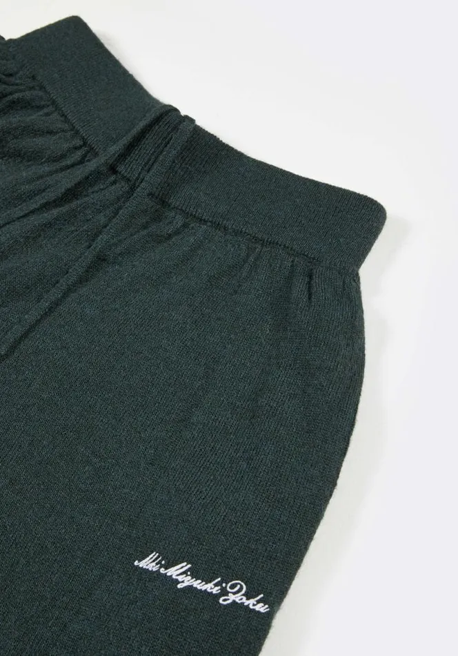 Shop MKI LIGHTWEIGHT MOHAIR KNIT SHORTS Green MKI MIYUKI ZOKU Shorts