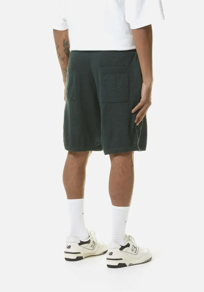 Shop MKI LIGHTWEIGHT MOHAIR KNIT SHORTS Green MKI MIYUKI ZOKU Shorts