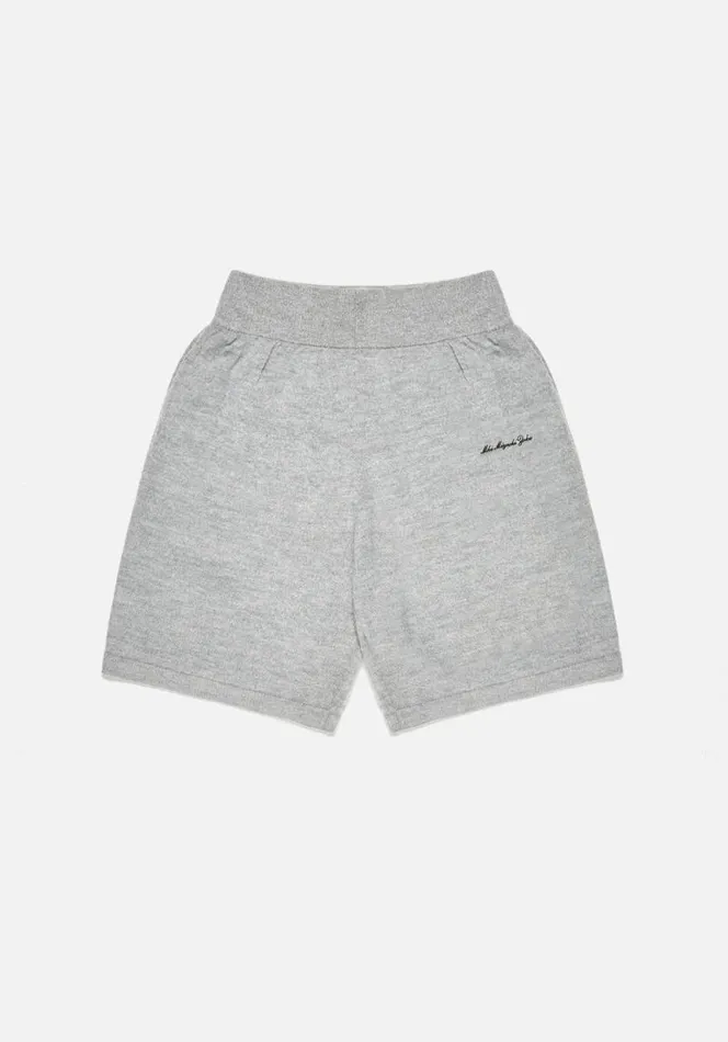 Shop MKI LIGHTWEIGHT MOHAIR KNIT SHORTS Grey MKI MIYUKI ZOKU Shorts