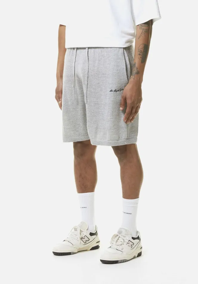 Shop MKI LIGHTWEIGHT MOHAIR KNIT SHORTS Grey MKI MIYUKI ZOKU Shorts